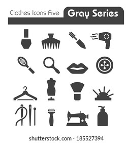 Clothes Icons Gray Series five