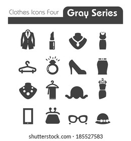 Clothes Icons Gray Series Four 