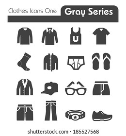 Clothes Icons Gray Series One