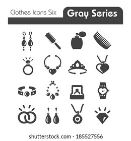 Clothes Icons Gray Series Six