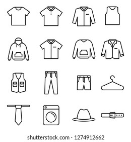 Clothes Icons Pack Isolated Clothes Symbols Stock Vector (Royalty Free ...
