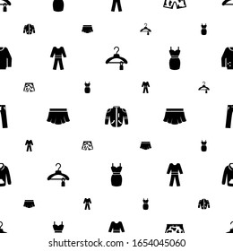 clothes icons pattern seamless. Included editable filled Clothes, jacket, shorts, pyjamas, skirt, dress, trousers, sweatshirt, jumper icons. clothes icons for web and mobile.