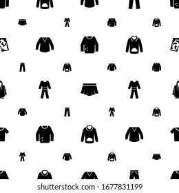clothes icons pattern seamless. Included editable filled jumper, skirt, jeans, blouse, pyjamas, sweatshirt, hoodie, t-shirt, shorts icons. clothes icons for web and mobile.