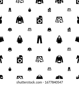 clothes icons pattern seamless. Included editable filled Laundry service, jeans, jacket, sweatshirt, hoodie, shorts, skirt, pyjamas, dress icons. clothes icons for web and mobile.