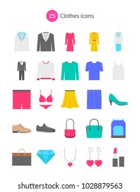 Clothes icons set.