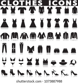 Clothes icons set