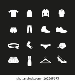 Clothes icons set