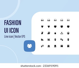 Clothes icons set isolated on white background. Clothing icons. Vector user interface iconset collection.