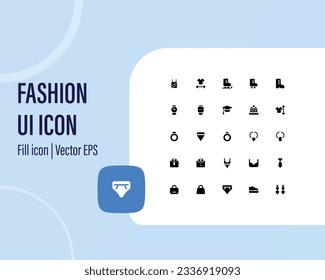 Los iconos de la ropa se establecen aislados en el fondo blanco. Iconos de ropa. Colección de iconos de la interfaz de usuario del vector.