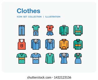 Clothes
Icons Set. UI Pixel Perfect Well-crafted Vector Thin Line Icons. The illustrations are a vector.
