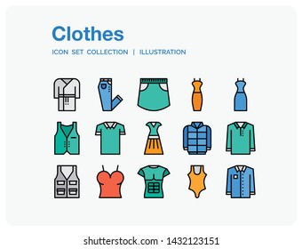 Clothes
Icons Set. UI Pixel Perfect Well-crafted Vector Thin Line Icons. The illustrations are a vector.
