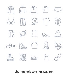 Clothes icons, stock vector for your design