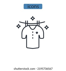 Clothes icons  symbol vector elements for infographic web