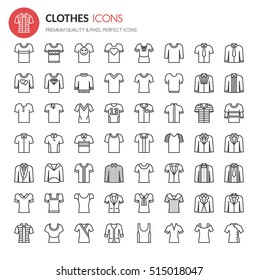 Clothes Icons, Thin Line and Pixel Perfect Icons