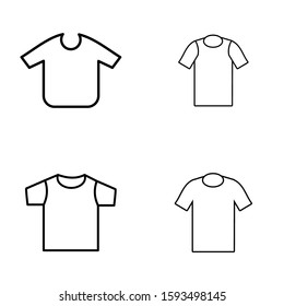 Clothes icons, thin line style