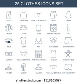 Clothes Icons Trendy 25 Clothes Icons Stock Vector (Royalty Free ...