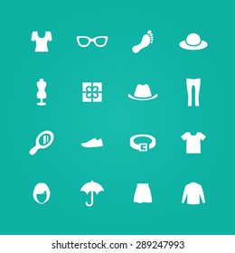 clothes icons universal set for web and mobile