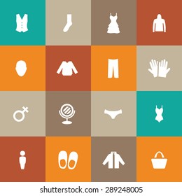 clothes icons universal set for web and mobile
