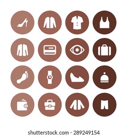 clothes icons universal set for web and mobile