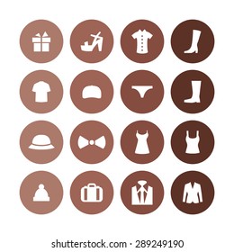 clothes icons universal set for web and mobile