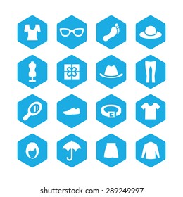 clothes icons universal set for web and mobile