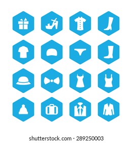 clothes icons universal set for web and mobile