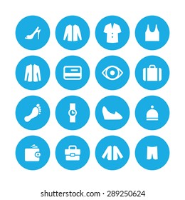 clothes icons universal set for web and mobile