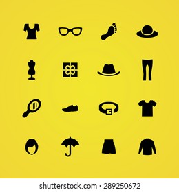 clothes icons universal set for web and mobile