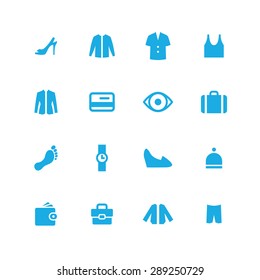 clothes icons universal set for web and mobile