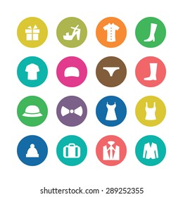 clothes icons universal set for web and mobile