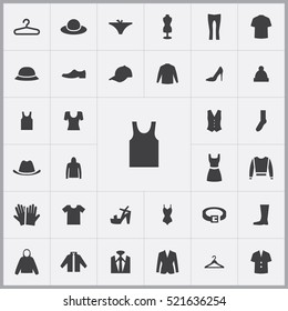 clothes icons universal set for web and mobile