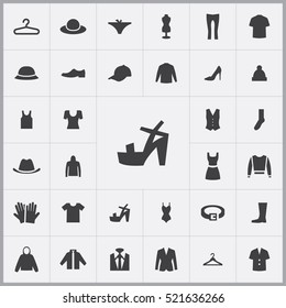 clothes icons universal set for web and mobile