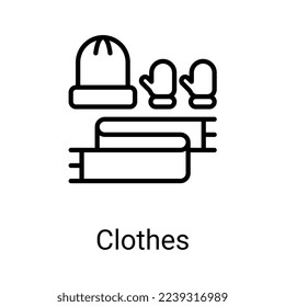 Clothes icons with white background