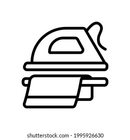 icono de hierro de ropa diseñado en forma de contorno