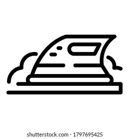 Clothes iron icon. Outline clothes iron vector icon for web design isolated on white background