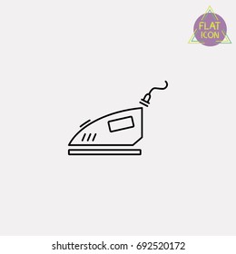 clothes iron line icon