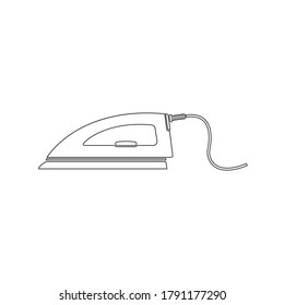 clothes iron logo  illustration design