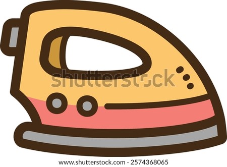 Clothes iron vector doodle illustration and graphic