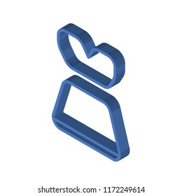 Clothes isometric left top view 3D icon