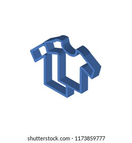 Clothes isometric left top view 3D icon