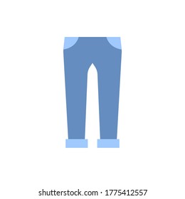 Ropa, icono de jeans. Elementos vectoriales de color simples de iconos de estilo hipster para ui y ux, sitio web o aplicación móvil