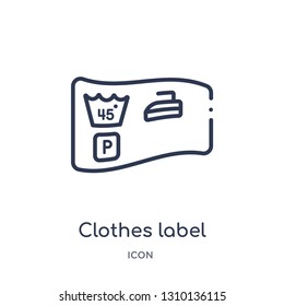 Clothes Label Icon From Ultimate Glyphicons Outline Collection. Thin Line Clothes Label Icon Isolated On White Background.