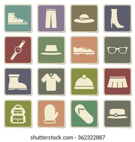 Clothes label icons for web