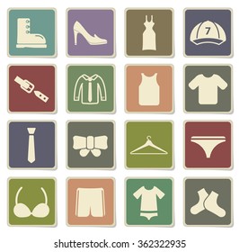 Clothes label icons for web