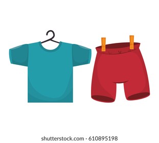 clothes in laundry icon