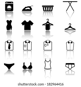 Clothes and laundry icons