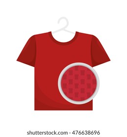 clothes laundry  red t shirt cotton hanging wash vector illustration