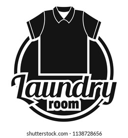 Clothes laundry room logo. Simple illustration of clothes laundry room vector logo for web design isolated on white background