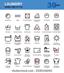 Clothes laundry symbol line icon