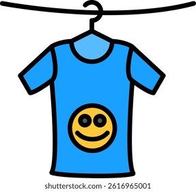 Clothes Line Filled Vector Icon Design